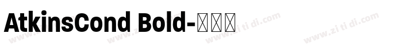 AtkinsCond Bold字体转换 AtkinsCond Bold字体转换